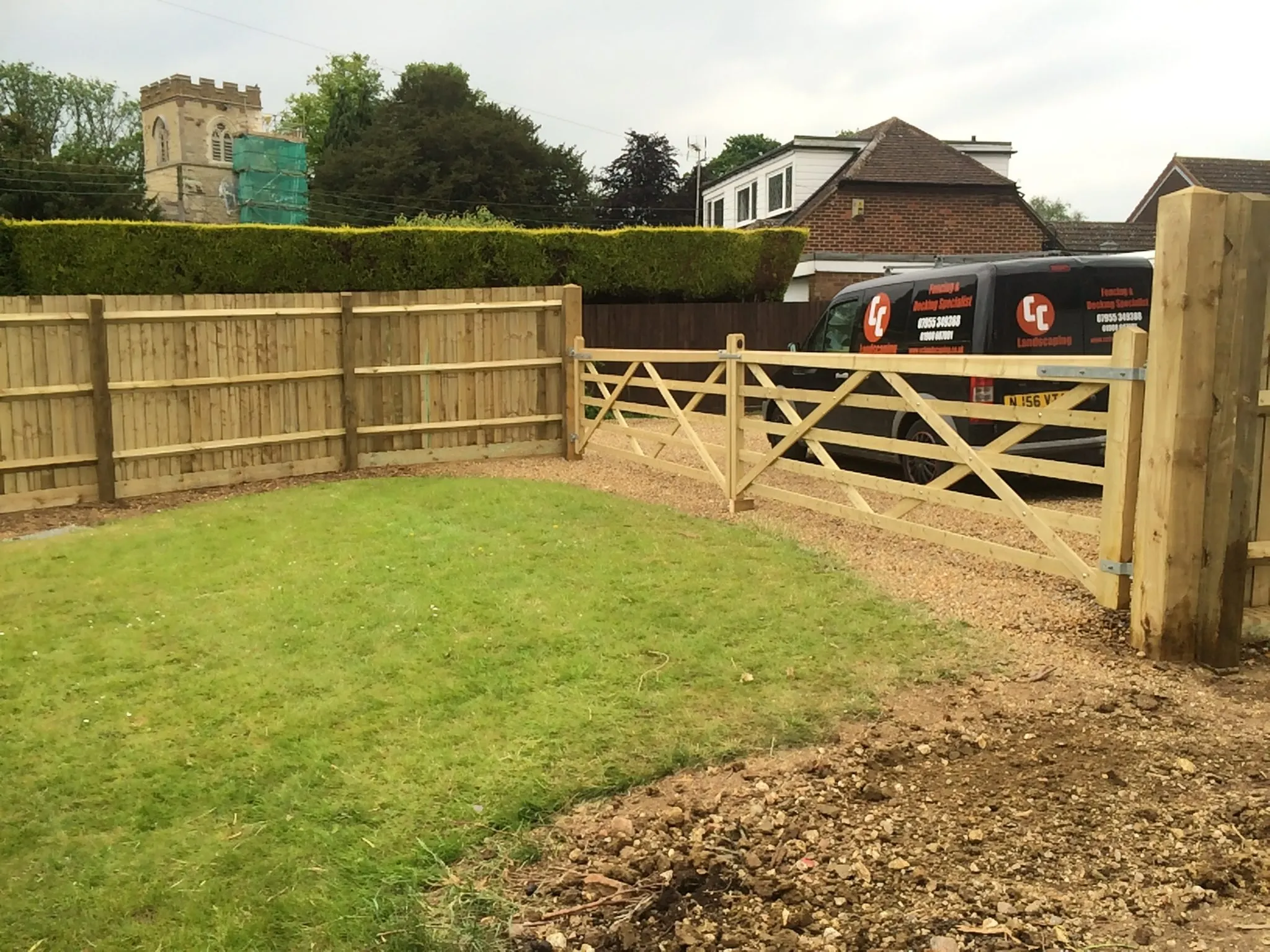 five bar wooden gate