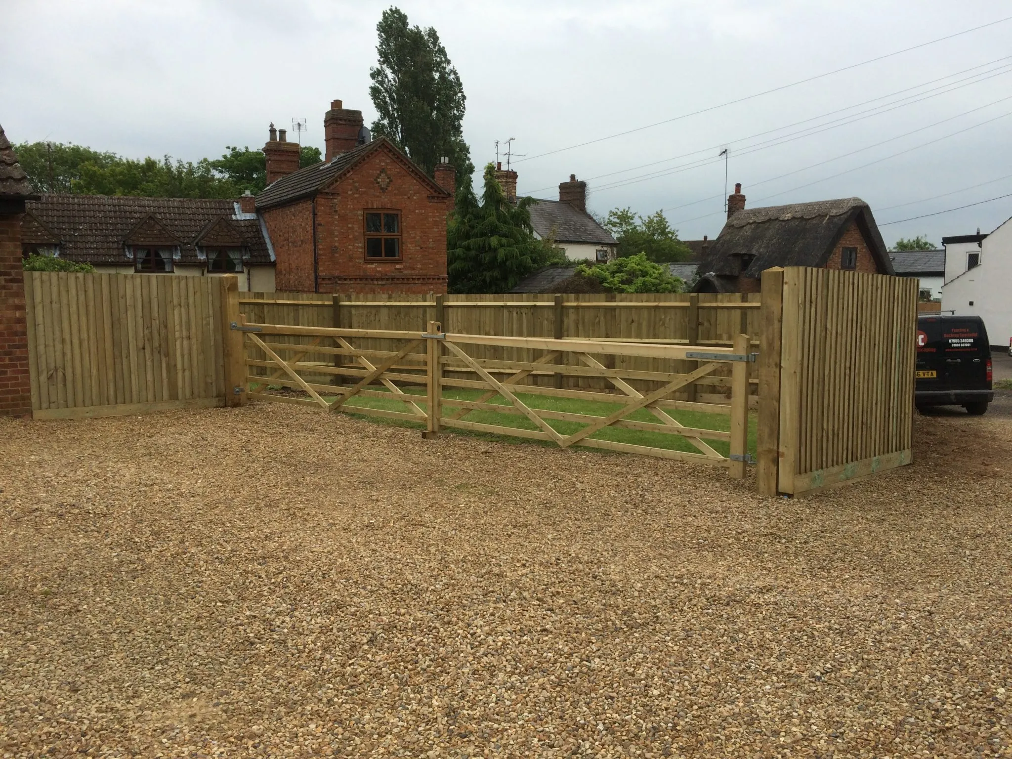 five bar wooden gate